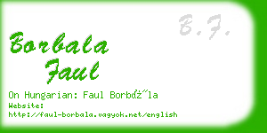 borbala faul business card